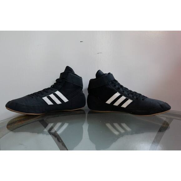 EUC Adidas HVC 2 Mens Size 13 Wrestling Shoes Sneakers Black White AQ3325 main image 5
